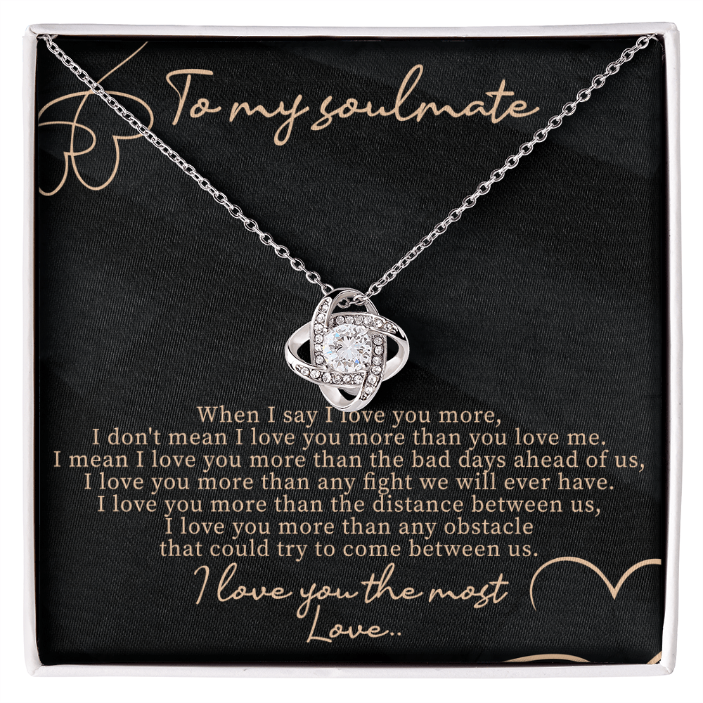 To My Soulmate Necklace, Soul Mate Necklace For Women, Beautiful Soulmates Jewelry For Her, Promise Love Box, Gift For Wife Couple Girlfriend Pendant Forever, Wedding Anniversary - Beauty Belliss